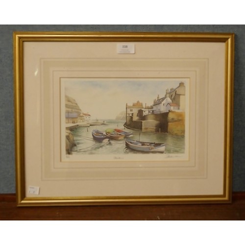 338 - A pair of signed limited edition Peter Annabel coastal scene prints, framed