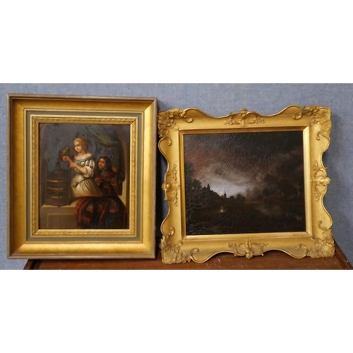 333 - Four 20th Century Dutch School oils on copper/board, all framed, etc. (10)