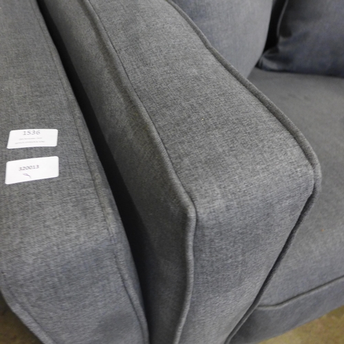 1391 - A Barker & Stonehouse grey upholstered love seat RRP £1035