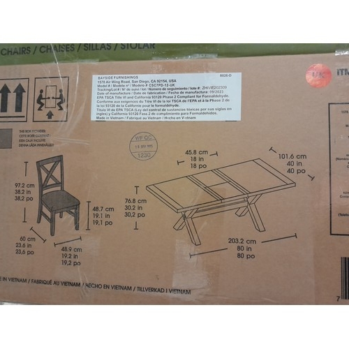 1497 - Blakely Extending Dining Table and Six Cross Back Chairs, original RRP £666.66 + VAT (4195-3) * This... 