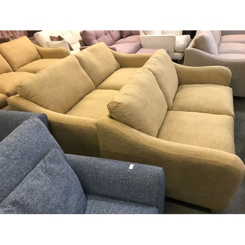 1460 - A Hattie Oslo ochre two seater and three seater sofa