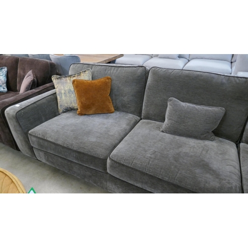 1301 - A dark mink Celeste velvet corner sofa RRP £2999