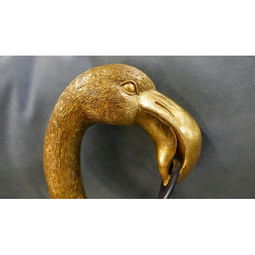 1374 - A gold flamingo wall light