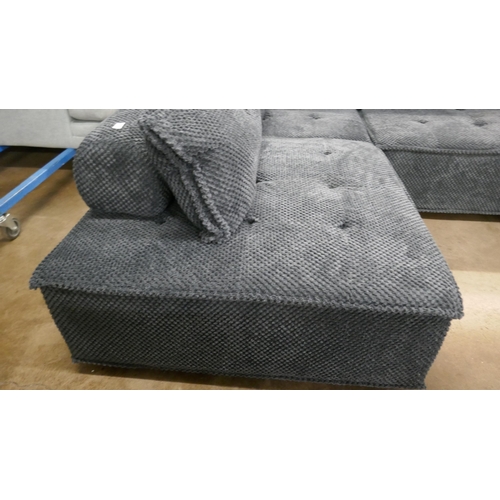 1435 - A charcoal modular corner sofa