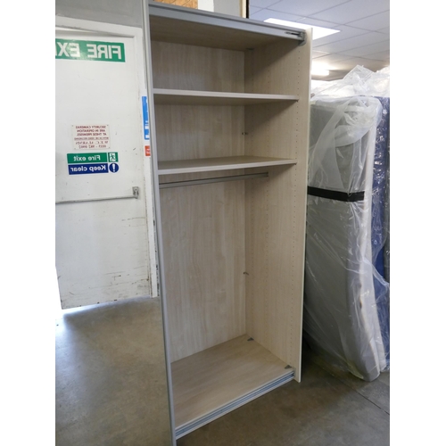 1449 - A large sliding mirrored door wardrobe * this lot is subject to VAT