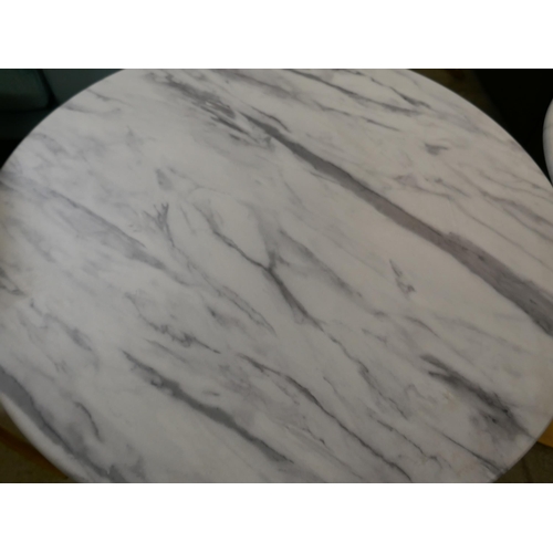 1517 - Two circular marble effect tables