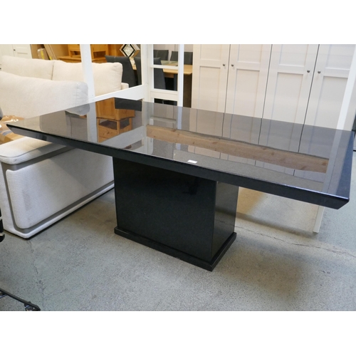 1526 - Black granite effect dining table