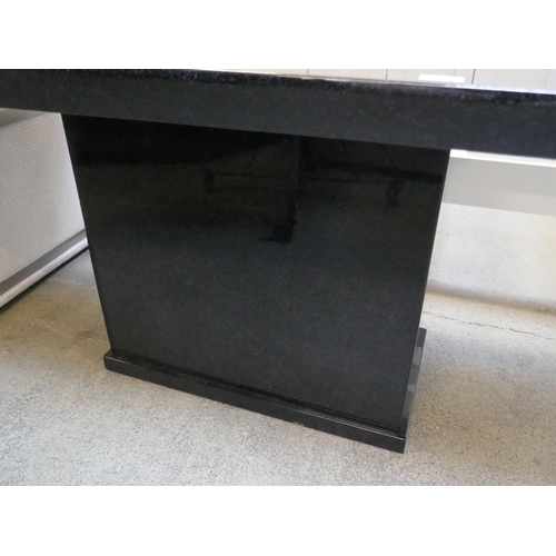 1526 - Black granite effect dining table