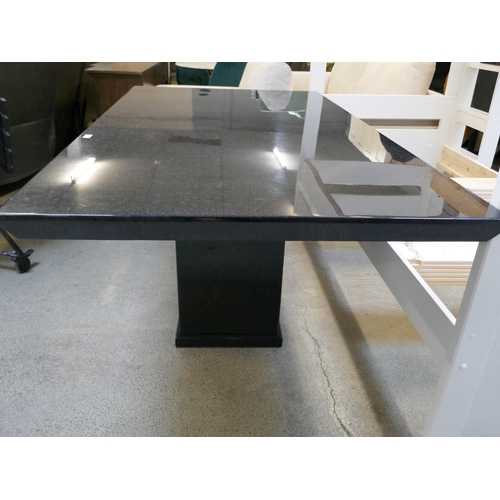 1526 - Black granite effect dining table