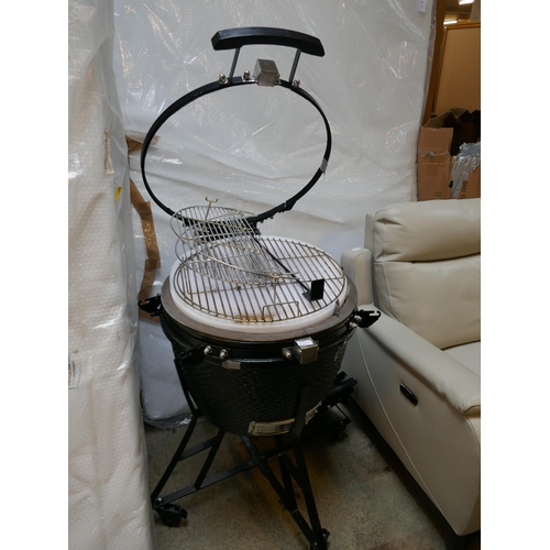 1536 - 24  Grey Kamado Grill Bbq Louisiana Grill, orginal RRP £566.66 + VAT- damaged(4195-27) * This lot is... 