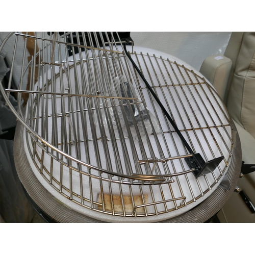 1536 - 24  Grey Kamado Grill Bbq Louisiana Grill, orginal RRP £566.66 + VAT- damaged(4195-27) * This lot is... 