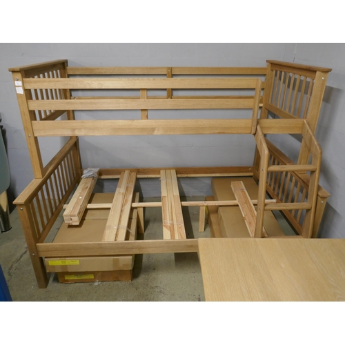 1560 - Pine bunk beds, a single top bunk, ¾ bottom bunk - boxed * this lot is subject to VAT