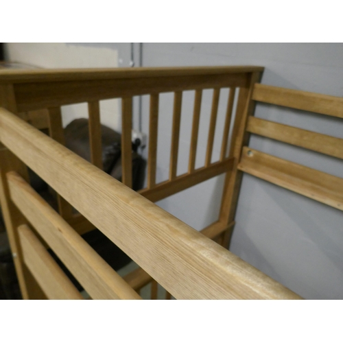 1560 - Pine bunk beds, a single top bunk, ¾ bottom bunk - boxed * this lot is subject to VAT