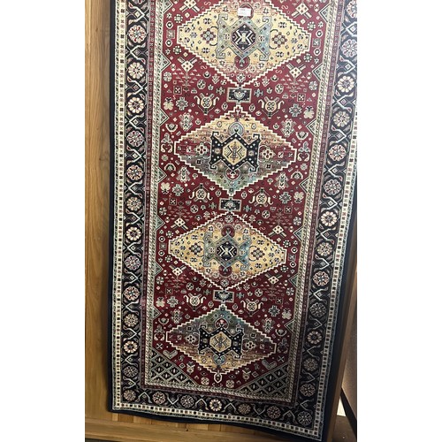 1456 - A blue ground medallion design Royal Palace runner 400cm