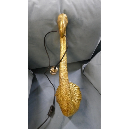 1374 - A gold flamingo wall light