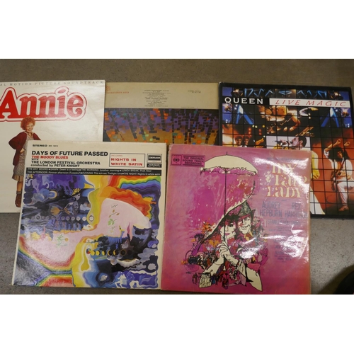 1077 - Two boxes of LP records, classical, pop and easy listening **PLEASE NOTE THIS LOT IS NOT ELIGIBLE FO... 