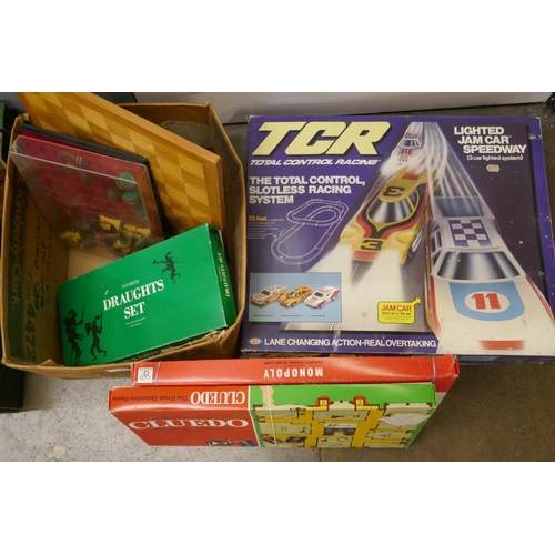 1084 - A TCR lighted Jam Car Speedway set, Cluedo, Monopoly, Lighted, etc. **PLEASE NOTE THIS LOT IS NOT EL... 