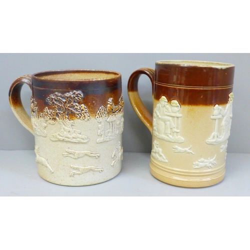 618 - A Royal Doulton stoneware Harvest tankard and another Harvest tankard