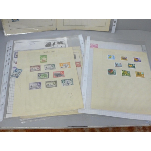 628 - A collection of stamp sheets with worldwide stamps