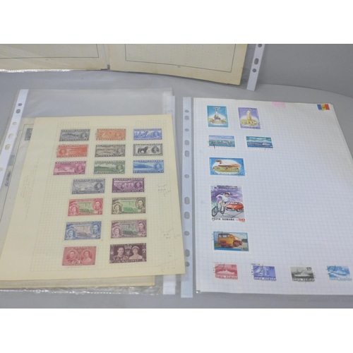 628 - A collection of stamp sheets with worldwide stamps