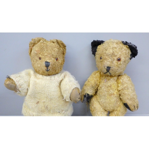 629 - Two small mid-Century jointed Teddy bears