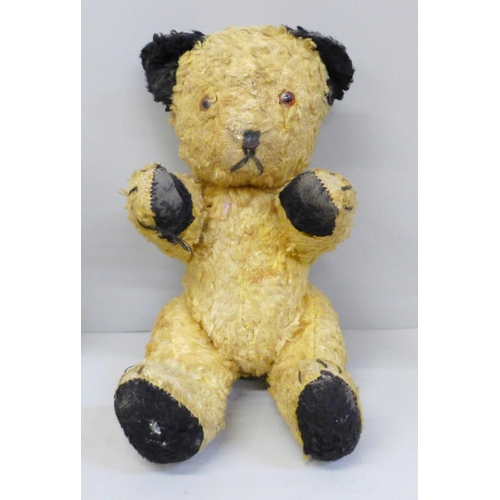 629 - Two small mid-Century jointed Teddy bears