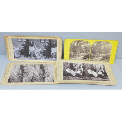 644B - 27 Stereoscopic view cards including Tasmania, Street Sweepers Berlin, Peasant Boys Rome, etc.