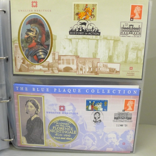 646 - An album of stamp First Day Covers including The Blue Plaque Collection, Lennon, Turner, Nightingale... 