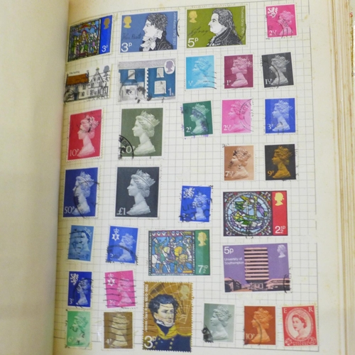 654 - Four albums of British and worldwide stamps