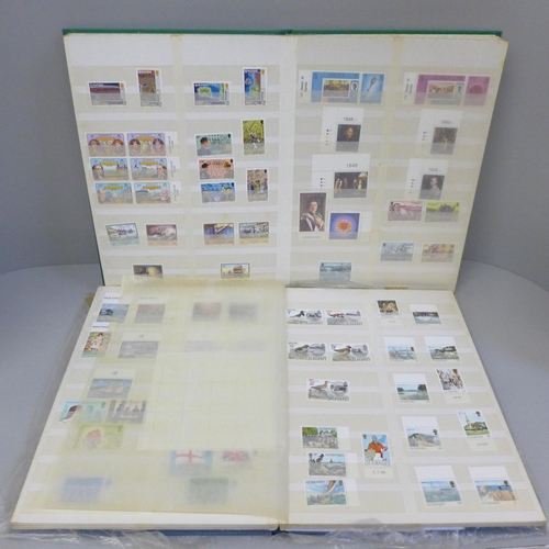 659 - Two albums of stamps, mint Jersey and Guernsey