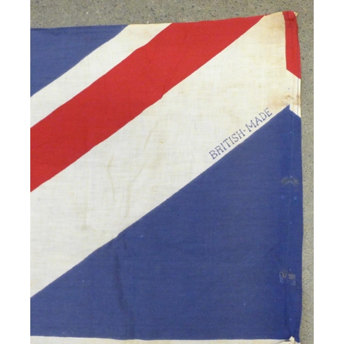 660 - Three Union Jacks and four other flags; Canadian Red Ensign, Australia Red Ensign, British Empire We... 