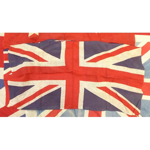 660 - Three Union Jacks and four other flags; Canadian Red Ensign, Australia Red Ensign, British Empire We... 