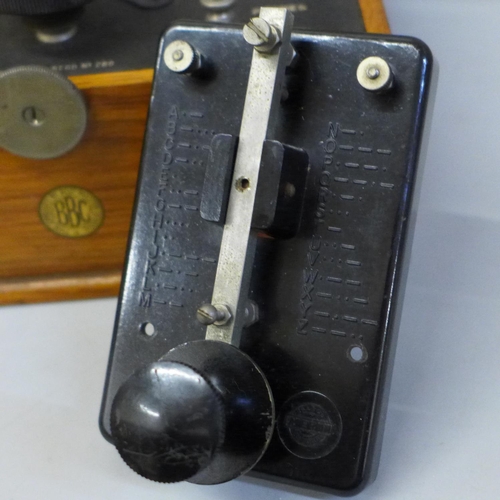 664 - An Ericsson crystal set and a Morse code device