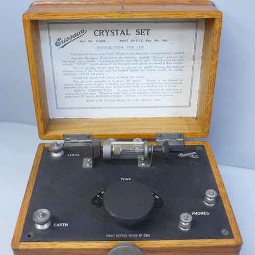 664 - An Ericsson crystal set and a Morse code device