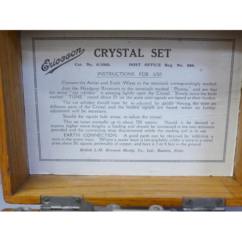 664 - An Ericsson crystal set and a Morse code device