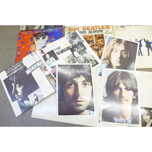 671 - A collection of seven LP records including The Beatles US version, Second Album