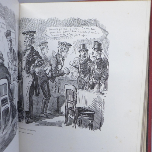 676 - One volume; John Leech's Pictures from the Collection of Mr Punch, 1887, with embossed cover