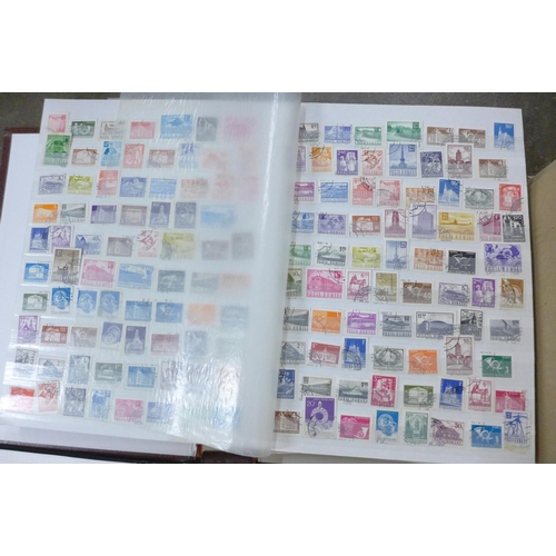 680 - Stamps; a box of stamps, covers, etc., loose and in albums