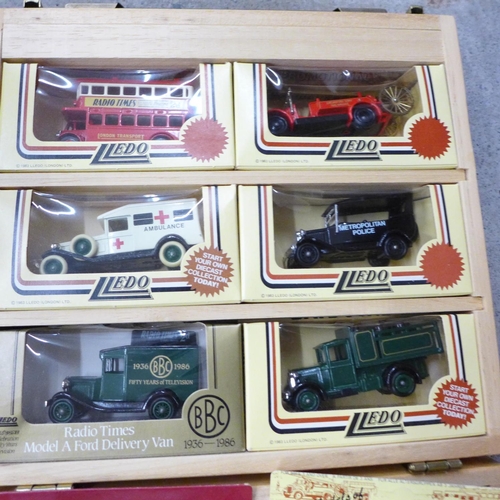 683 - A collection of model vehicles, Lledo Days Gone, etc., all boxed and one Lledo case