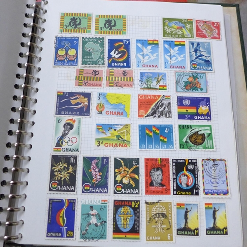 684 - Stamps; a box of stamp albums, covers, presentation packs, etc.