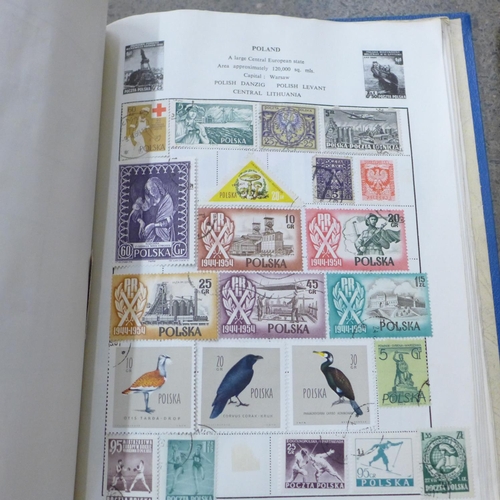 684 - Stamps; a box of stamp albums, covers, presentation packs, etc.