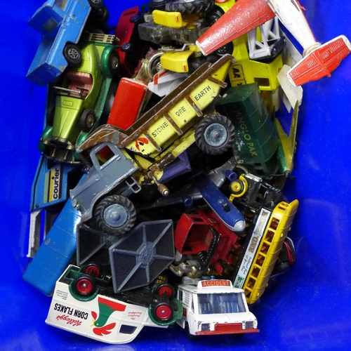 685 - A collection of Matchbox, Corgi and Dinky die-cast model vehicles, playworn