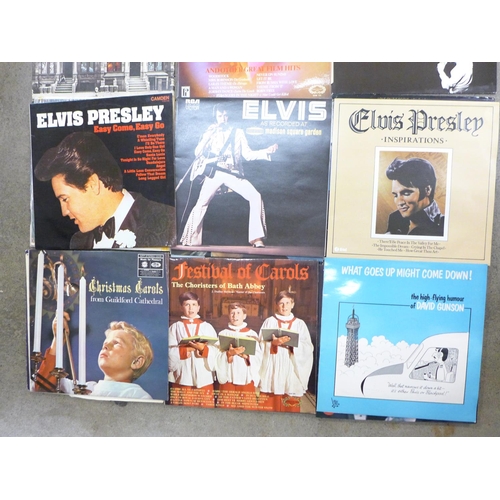 689 - A collection of records including Led Zeppelin, Neil Diamond, Tom Jones, Elvis Presley and a collect... 