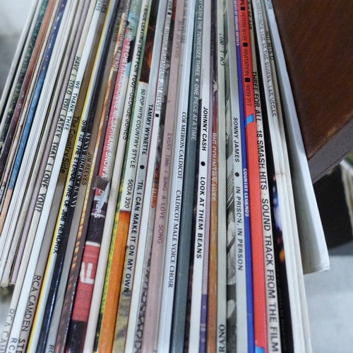 689 - A collection of records including Led Zeppelin, Neil Diamond, Tom Jones, Elvis Presley and a collect... 