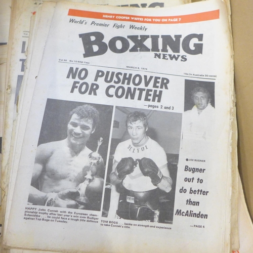 695 - A collection of boxing related publications, 1940s to 1970s