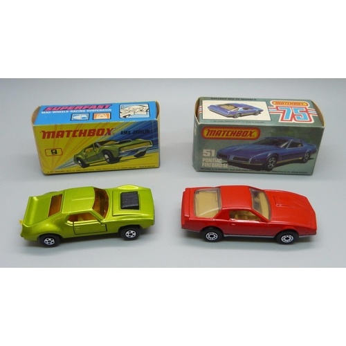 Pontiac firebird matchbox on sale