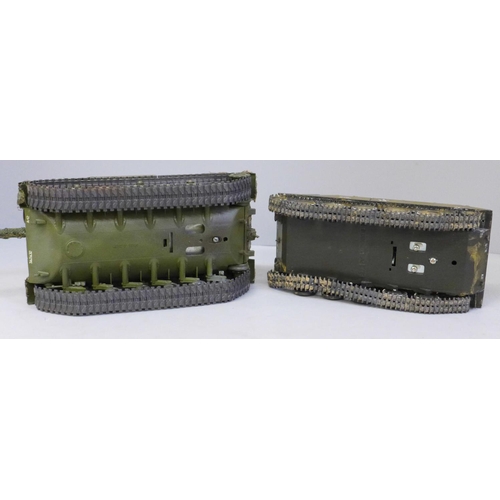 738 - Two Tamiya 1:35 scale motorised tanks