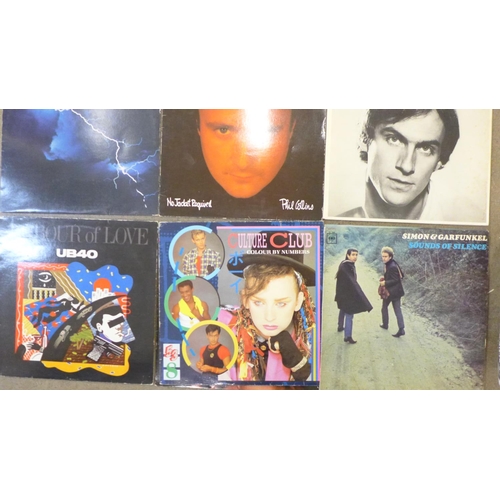 752 - A collection of vinyl LP records including Jimi Hendrix, Rick Wakeman, Cockney Rebel, Dire Straits, ... 