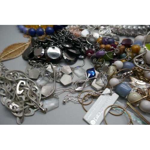 883 - Twenty-four named necklaces; Biba, John Richard, Laura Ashley, French Connection, Jasper Conran, etc... 