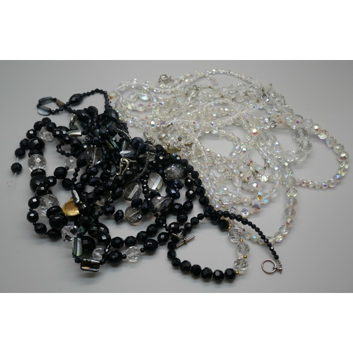 893 - Bead necklaces, one a/f